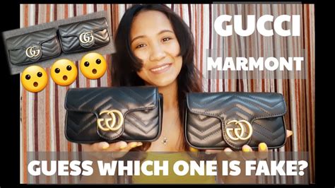 gucci marmont matelassé fake vs real|authentic gucci handbags.